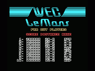 Le Mans screenshot 3 for MSX